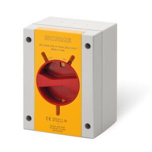 SWITCH DISCONNECTOR 125A 3P IP66/IP69 240x340x137mm Y5 IK09 EMERGENCY YELLOW/RED GW 650°C