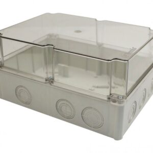 Plastic Junction Box 220x300x140  IP67 Raw materials ABS Halogen Free Cover Type Transparent Screw Cap