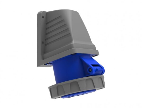 90° Angled Wall Socket  IP67 Ampere 32A Volt 220V-250V Hertz 50Hz - 60Hz