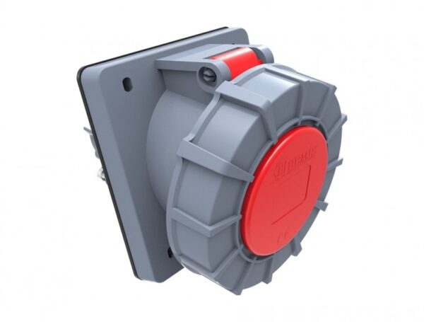 45° Inclined Machine Socket BC1-3505-7420  IP Class IP67 Ampere 32A Volt 380V-450V Hertz 50Hz - 60Hz