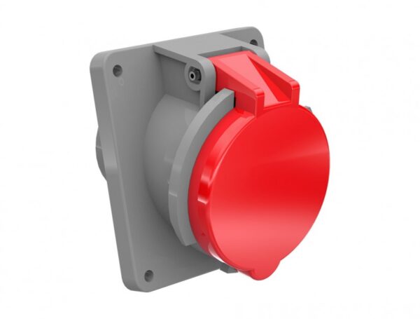 45° Inclined Machine Socket IP44 Ampere 63A Volt 380V-450V Hertz 50Hz - 60Hz