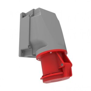 90° Angled Wall Socket IP Class IP44 Ampere 63A Volt 380V-450V Hertz 50Hz - 60Hz