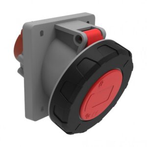 45° Inclined Machine Socket BC1-4504-7420  IP Class IP67 Ampere 63A Volt 380V-450V Hertz 50Hz - 60Hz