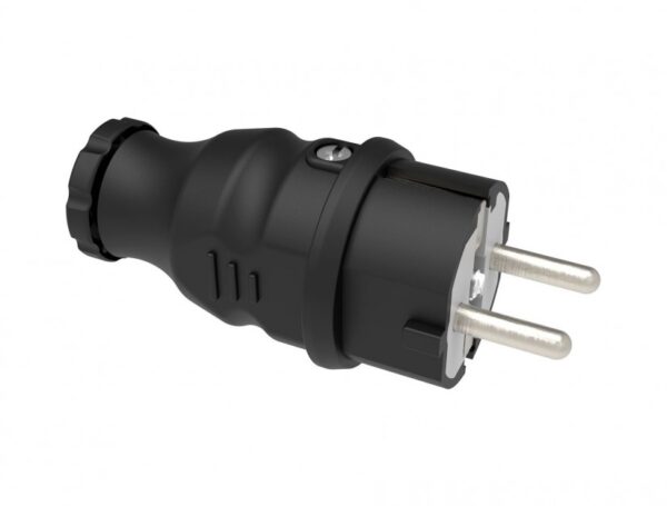 Straight Plug BK1-1402-2011  IP Class IP44 Volt 220V-250V Pole 2P+E Body Material Rubber