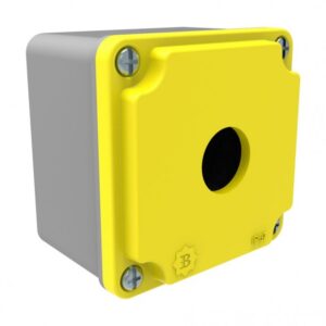 1 Button Box 80x80x60 BT4-1001-0007  IP Class IP67 Raw materials Aluminum Colour Yellow