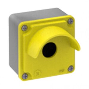 1-Piece Protected Button Box 80x80x60 BT4-1071-0007  IP Class IP67 Raw materials Aluminum Colour Yellow