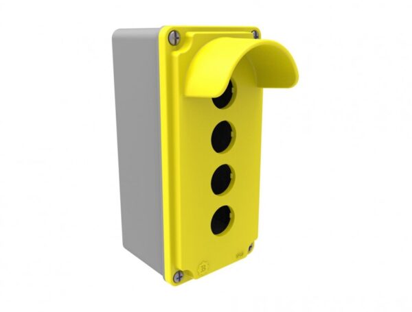 4-way Protected Button Box 80x170x73 BT4-3071-0017  IP Class IP67 Raw materials Aluminum Colour Yellow
