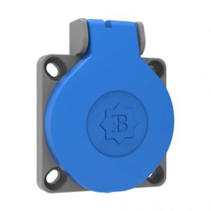 Panel Socket (Horizontal Input) BY8-1402-2700  IP Class IP44 Volt 220V-250V Pole 2P+E Body Material Polyamide 6